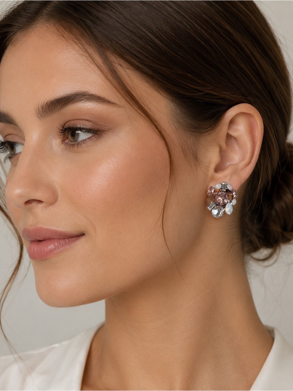 Elegant Crystal Cluster Earrings